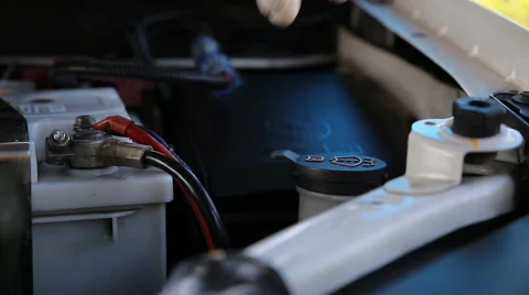 Checking windshield wiper of car Stock Footage 61205079