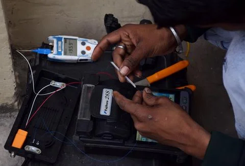 Checking wire Stock Photos
