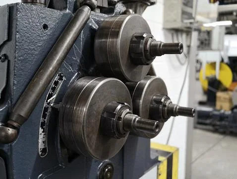 Checking Worn Surface And Safety Equipment Around Machine Components Stock Photos
