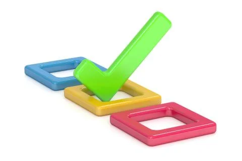 Checklist, 3D rendering Stock Illustration