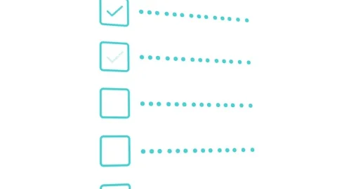 Checklist and To Do List Animation on White Stock Footage 346613709