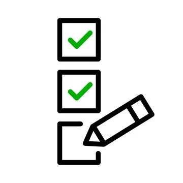 Checklist and pen. Task list. Vector. Illustrazione stock