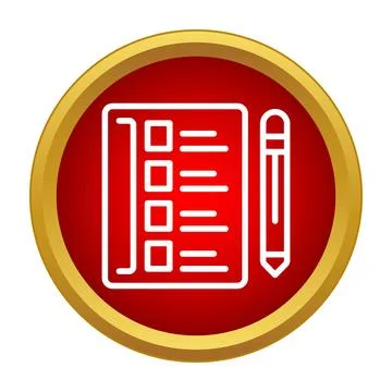Checklist and pencil icon for task management Stock Illustration