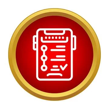 Checklist and report form with checkmark icon Stock Illustration