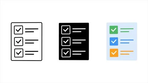 Checklist and task management icon set Stock Illustration