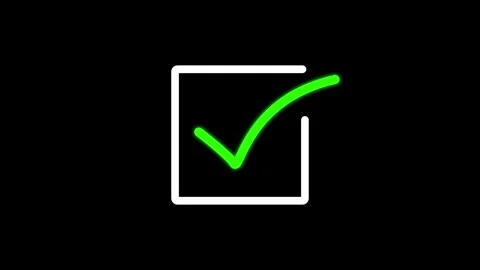 Checklist animated symbol. Approved tick mark icon animation. Stock Footage 334366674