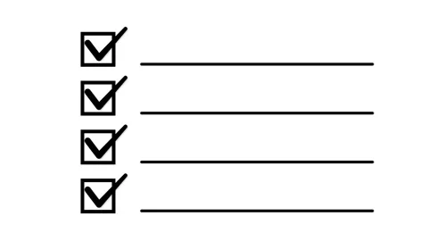 Checklist Animation with Check Marks, To Do List Concept Motion Graphic Vídeo Stock 312968527