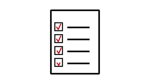 Checklist animation with completed to do list Stock Footage 318122036