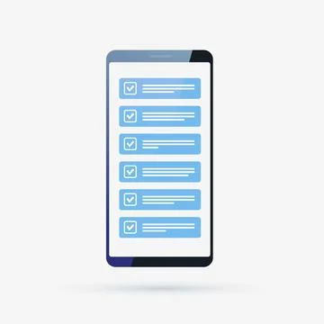 Checklist application, business work list, personal schedule and reminder app Stock Illustration