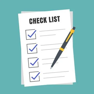 Checklist Approval and Audit Flat Vector Stock Illustration