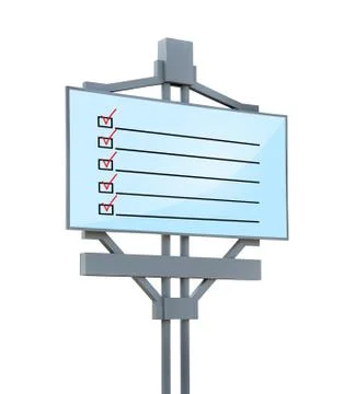 Checklist on billboard Foto stock