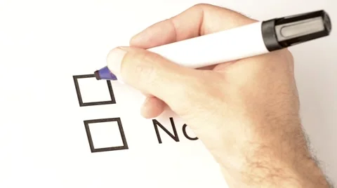Checklist box, Yes or no, YES Video stock 43173019