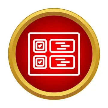 Checklist boxes with selected tick marks in red circle Stock Illustration