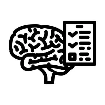 Checklist brainstorm line icon vector illustration Stock Illustration