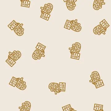 Checklist brainstorm line vector seamless pattern イラスト素材