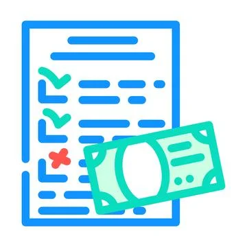Checklist check color icon vector illustration Illustrazione stock