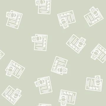 Checklist check line vector seamless pattern Stock Illustration