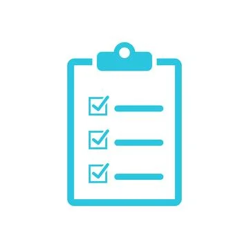 Checklist. Check mark icon. From blue icon set. Stock Illustration