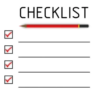 Checklist with check marks 스톡 일러스트