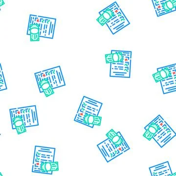 Checklist check vector seamless pattern Stock Illustration