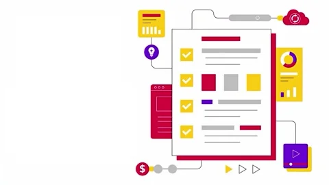 Checklist with checkboxes Stock Footage 212307242