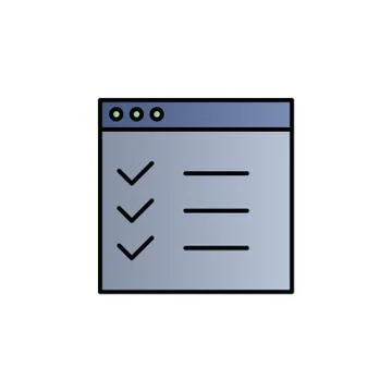 Checklist, checkmark color gradient vector icon Stock Illustration