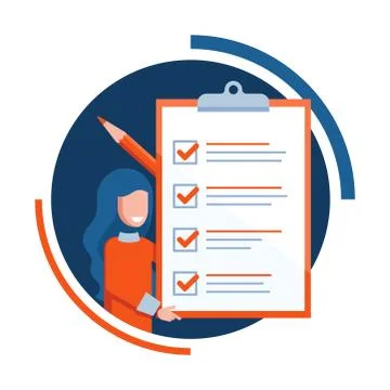 Checklist circle Stock Illustration