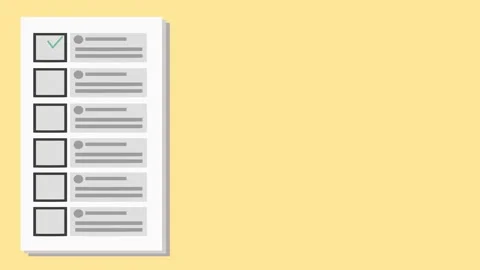 Checklist on clipboard with boxes being tick Stock Footage 278131451