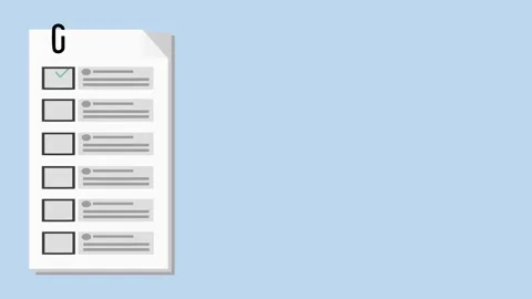 Checklist on clipboard with boxes being tick Stock Footage 278131495