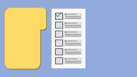 Checklist on clipboard with boxes being tick Stock Footage 278131519