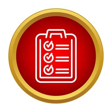 Checklist on clipboard with checkmarks icon concept Stock Illustration