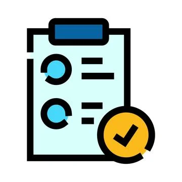 Checklist clipboard with completed task checkmark icon 스톡 일러스트