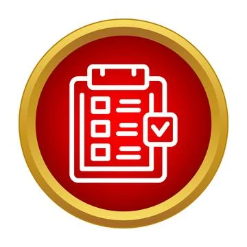 Checklist on clipboard with completed task icon Stock Illustration