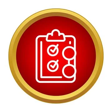 Checklist clipboard completing tasks and making decisions icon Stock Illustration