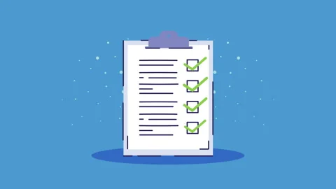 checklist clipboard document format anim... | Stock Video | Pond5