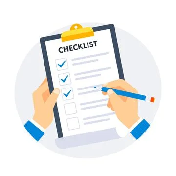 Checklist clipboard. Efficient Task Management. Successful formation of business Stock-Illustration