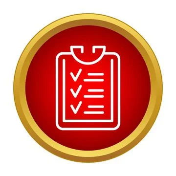 Checklist on clipboard icon displaying completed tasks Stock Illustration