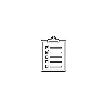Checklist clipboard icon with partially checked items for task management g.. Stock Illustration