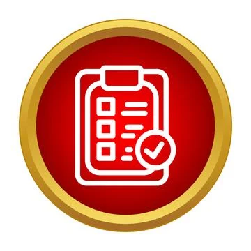 Checklist clipboard icon showing completed task Stock Illustration