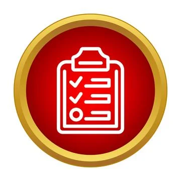 Checklist clipboard icon showing task completion and planning Illustrazione stock
