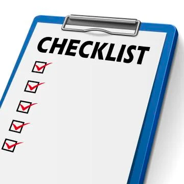 Checklist clipboard Stock Illustration