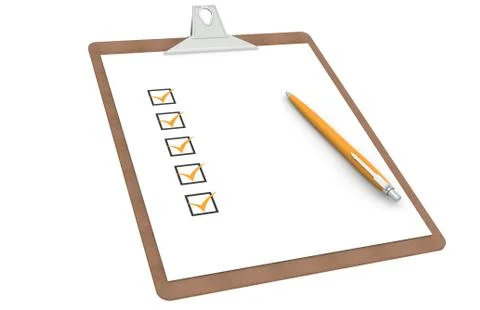 Checklist on Clipboard Stock Illustration
