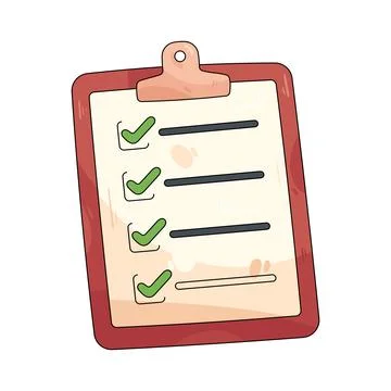 Checklist clipboard Stock Illustration