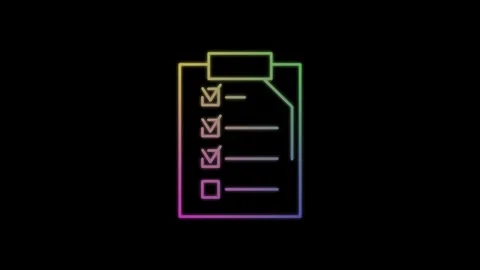 Checklist clipboard paper checking animation on white background, tick mark.. Stock Footage 304023660