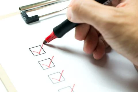 Checklist on clipboard Stock-Fotos
