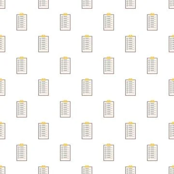 Checklist clipboard seamless pattern for task planning 库存插图