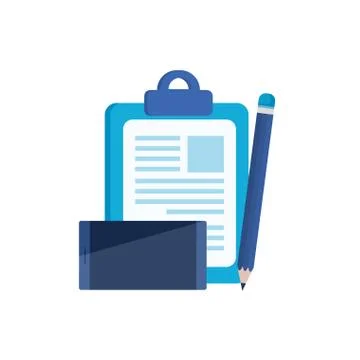Checklist clipboard with smartphone device Illustrazione stock
