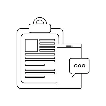 Checklist clipboard with smartphone device Stock Illustration