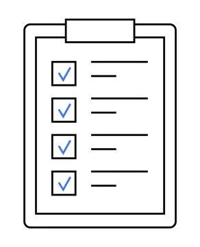 Checklist on Clipboard for Task Management and Organization Stockillustratie