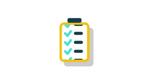 Checklist Clipboard Task Management Icon Stock Footage 335576360